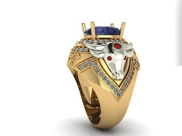 cow head ring 3D print model