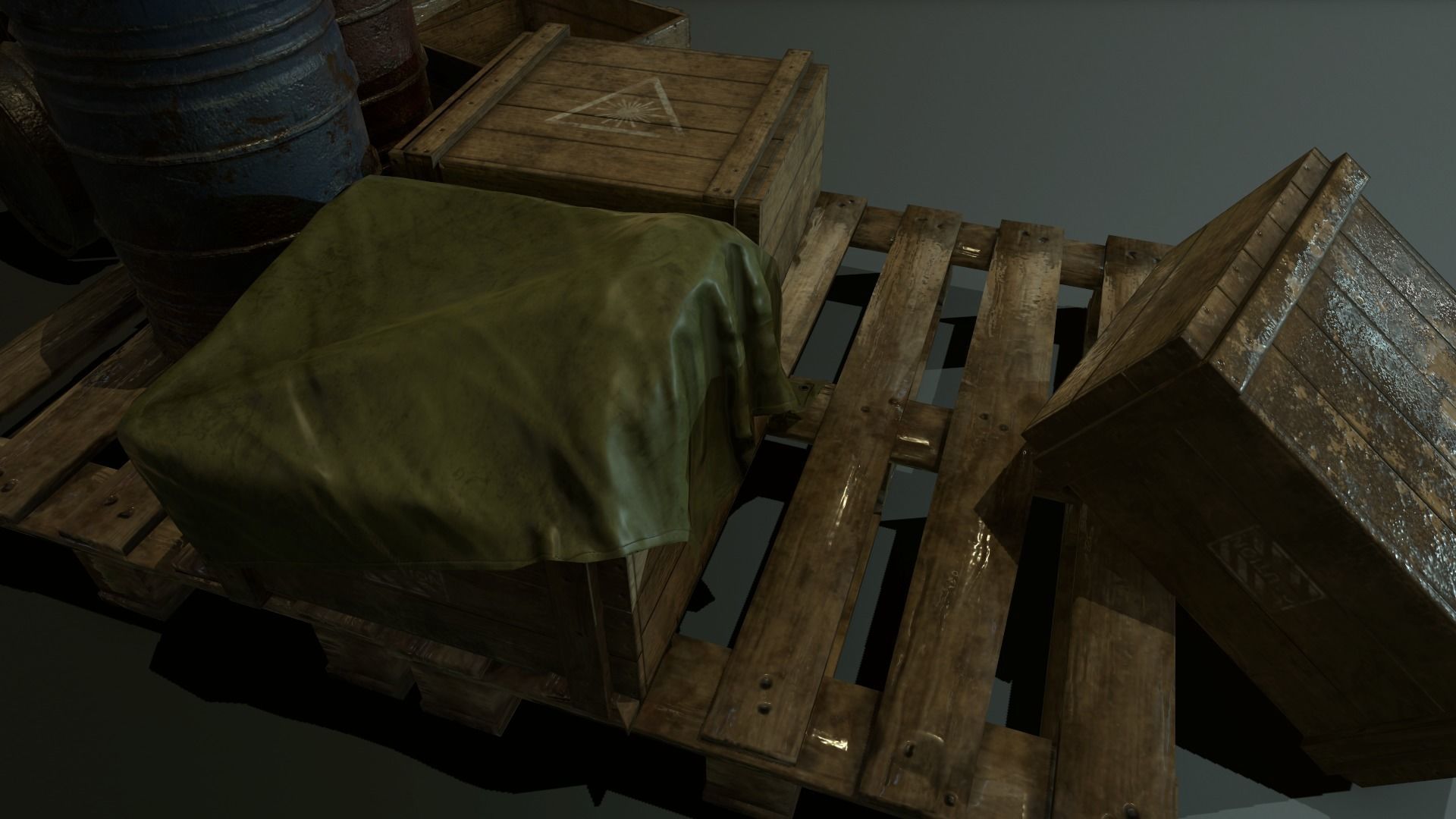 Factory items Low-poly 3D model_3