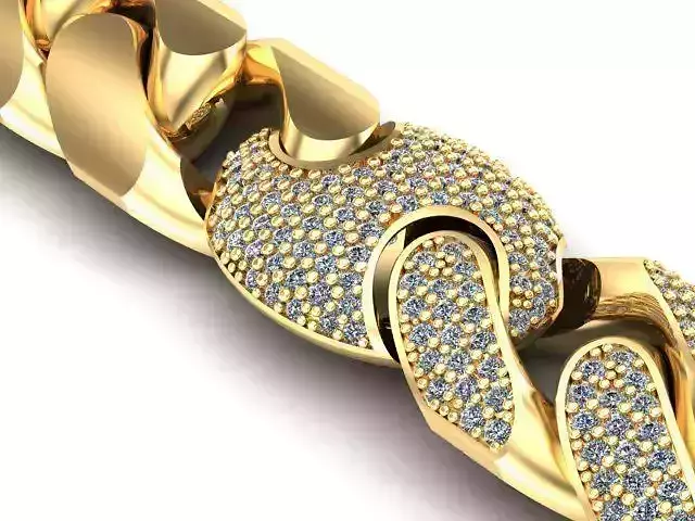 cuban chain luxury new design gold silver STL