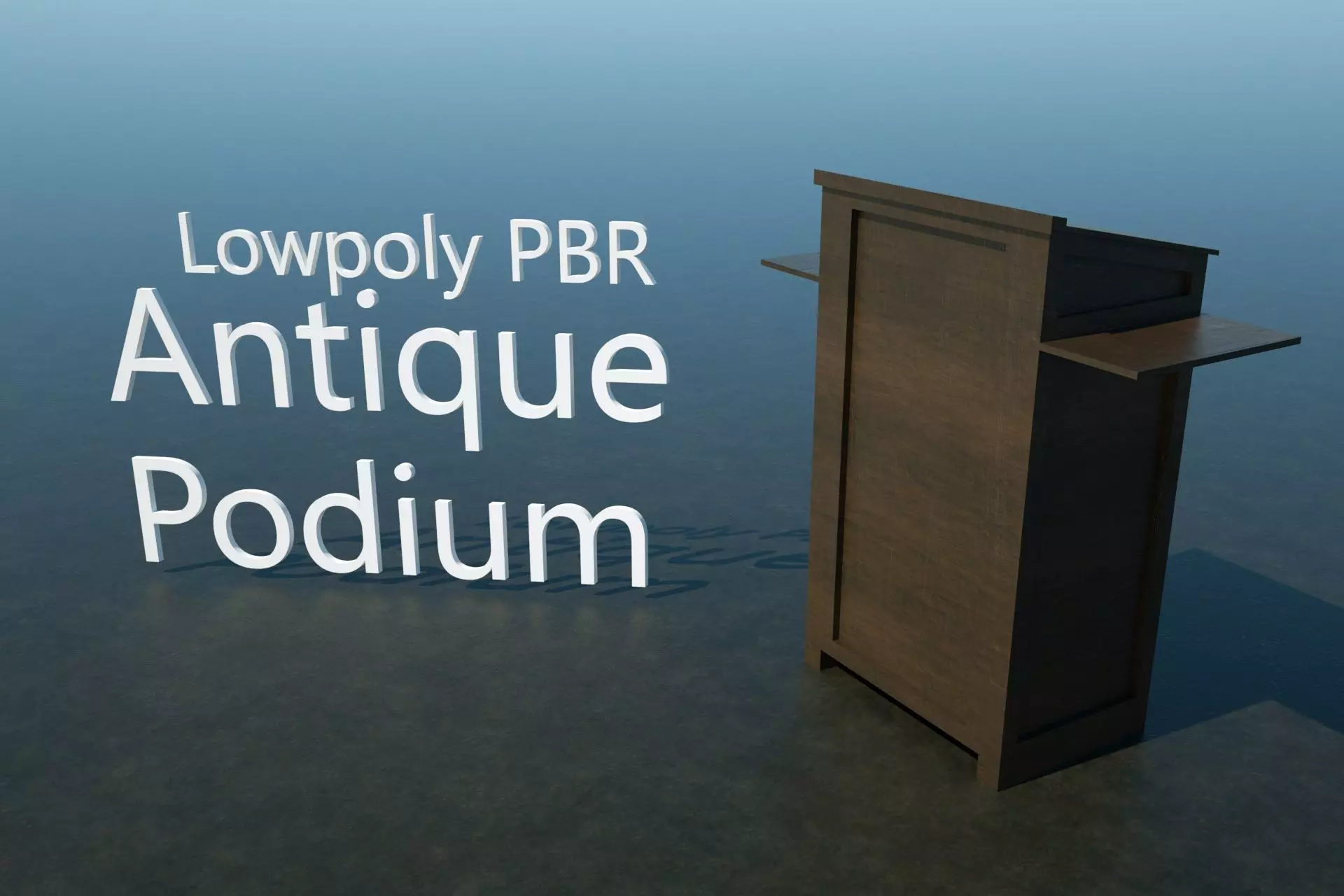 Antique Podium - PBR Free low-poly 3D model