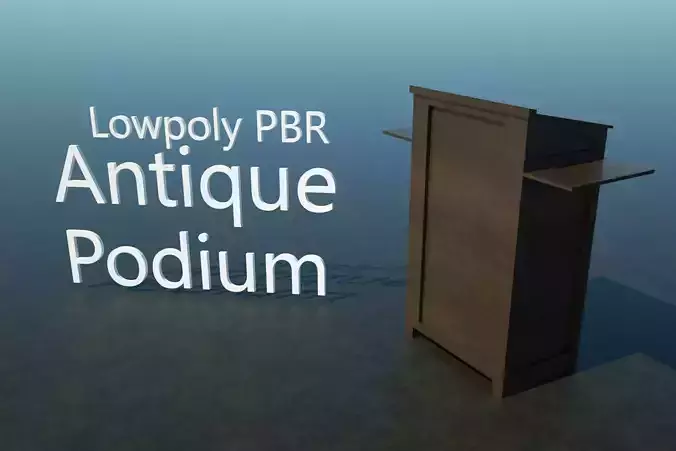 Antique Podium - PBR Free low-poly 3D model