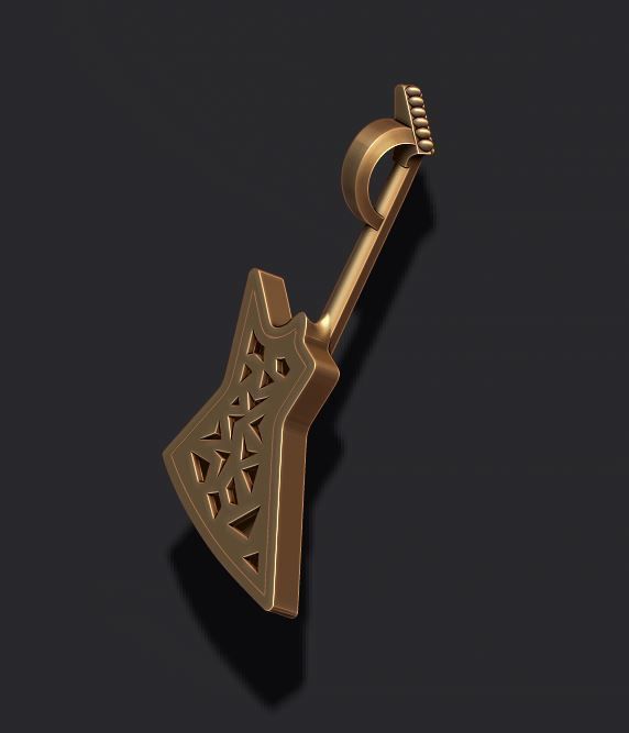 electric guitar pendant 3D print model_5
