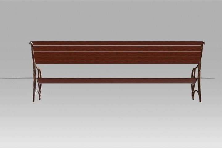 park Bench model Low-poly 3D model_5