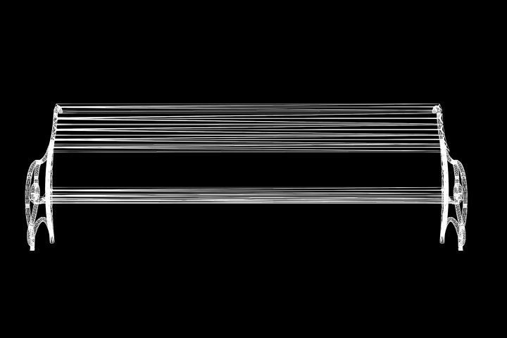 park Bench model Low-poly 3D model_9