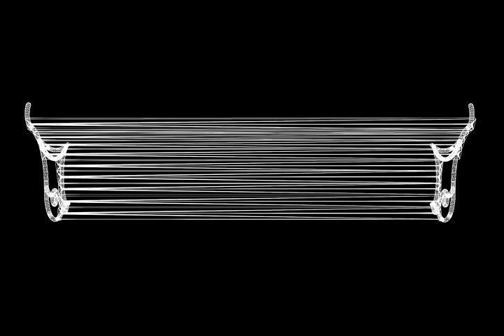 park Bench model Low-poly 3D model_10