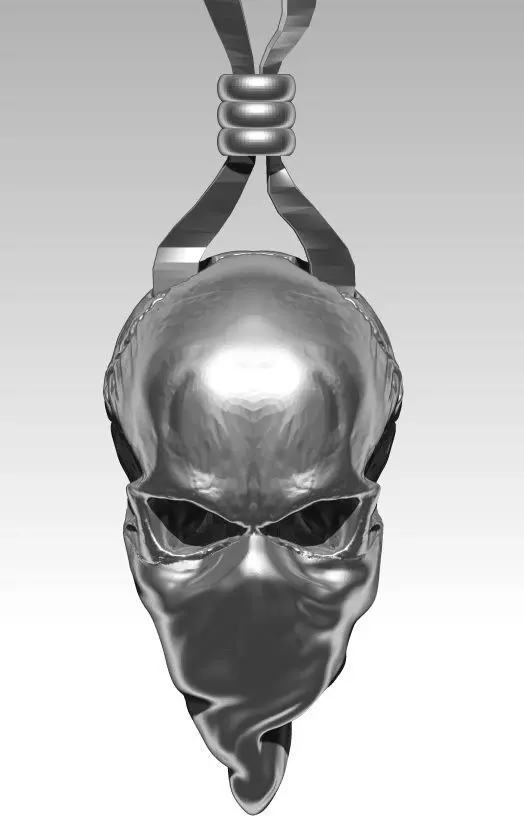 Danger Skull Mask pendant Jewelry printable model 3D print model