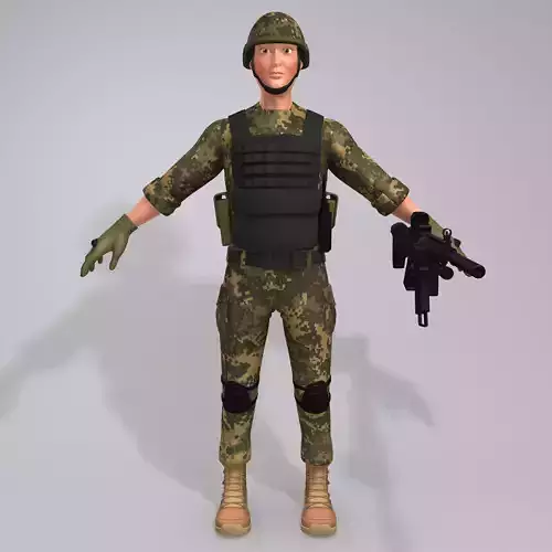 3D Soldier with rifle