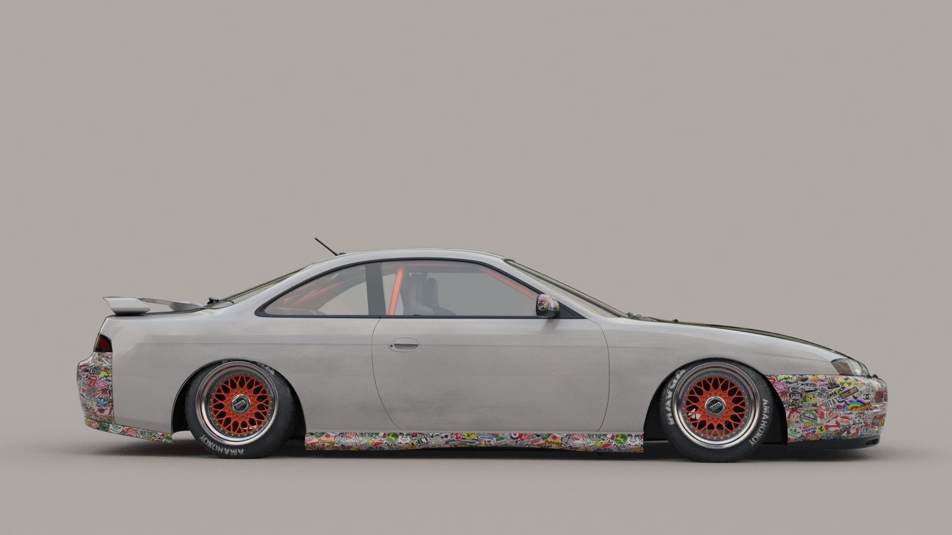 Nissan silvia s14 3D model_3