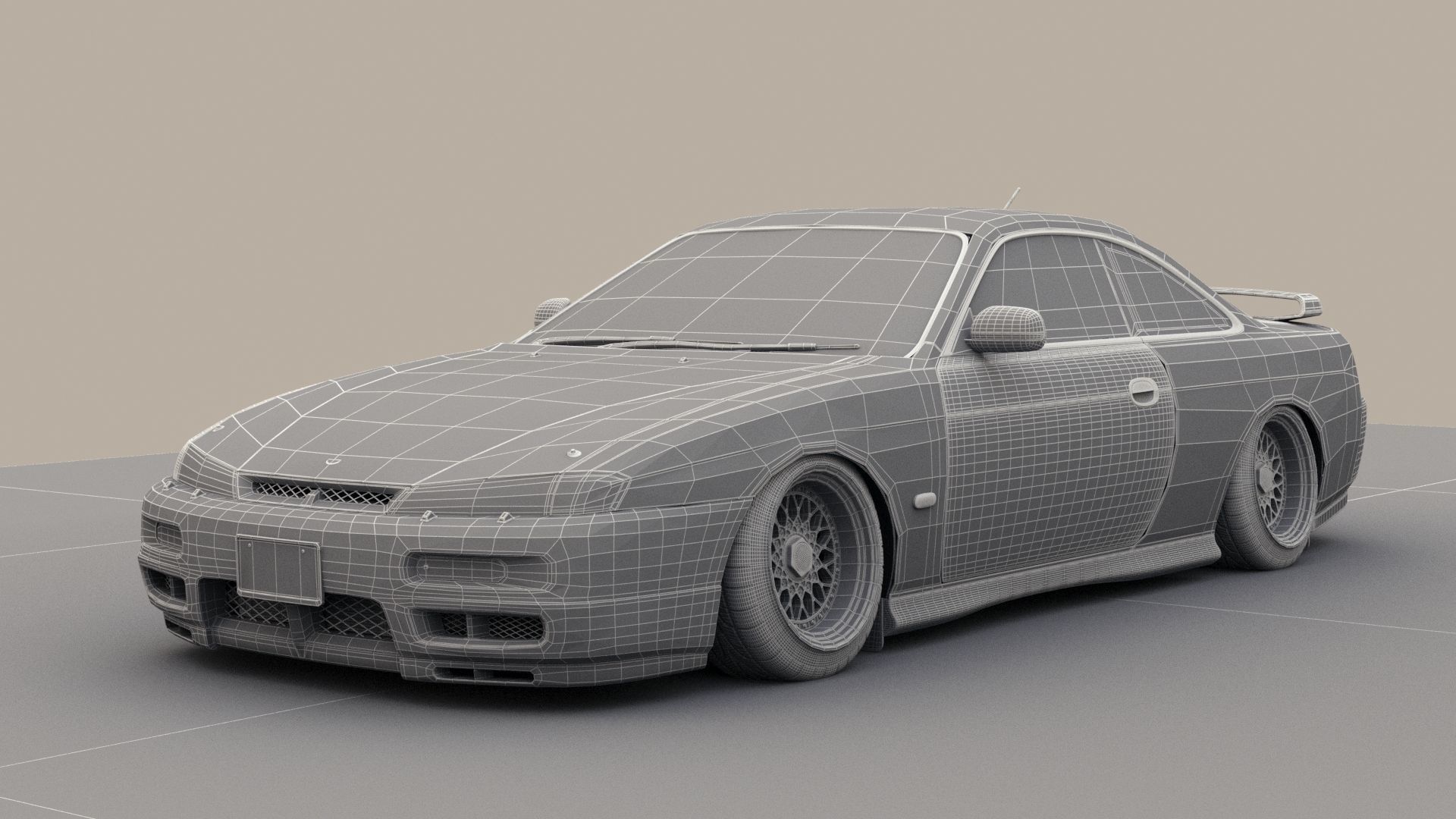 Nissan silvia s14 3D model_5