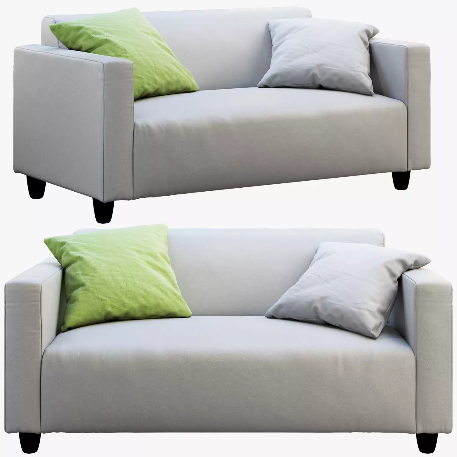 Klubu leather sofa Ikea 3D model