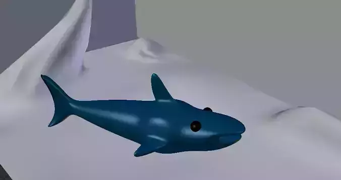 shark blender animation Free 3D model