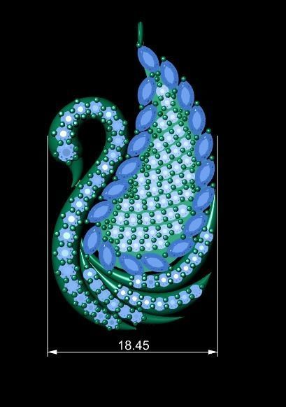 SWAN NECKLACE 3D print model_11