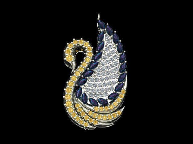 SWAN NECKLACE 3D print model_24