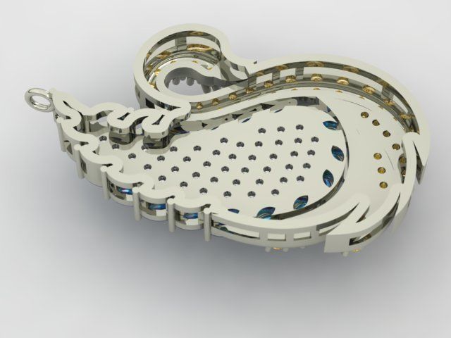 SWAN NECKLACE 3D print model_7