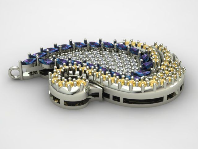 SWAN NECKLACE 3D print model_1