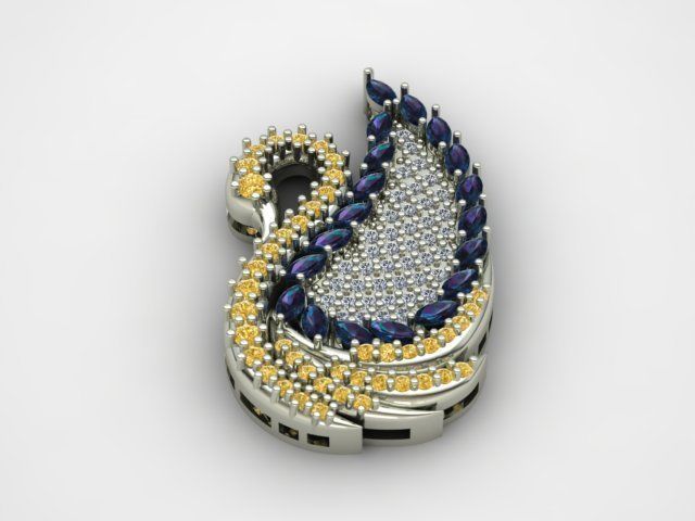 SWAN NECKLACE 3D print model_13