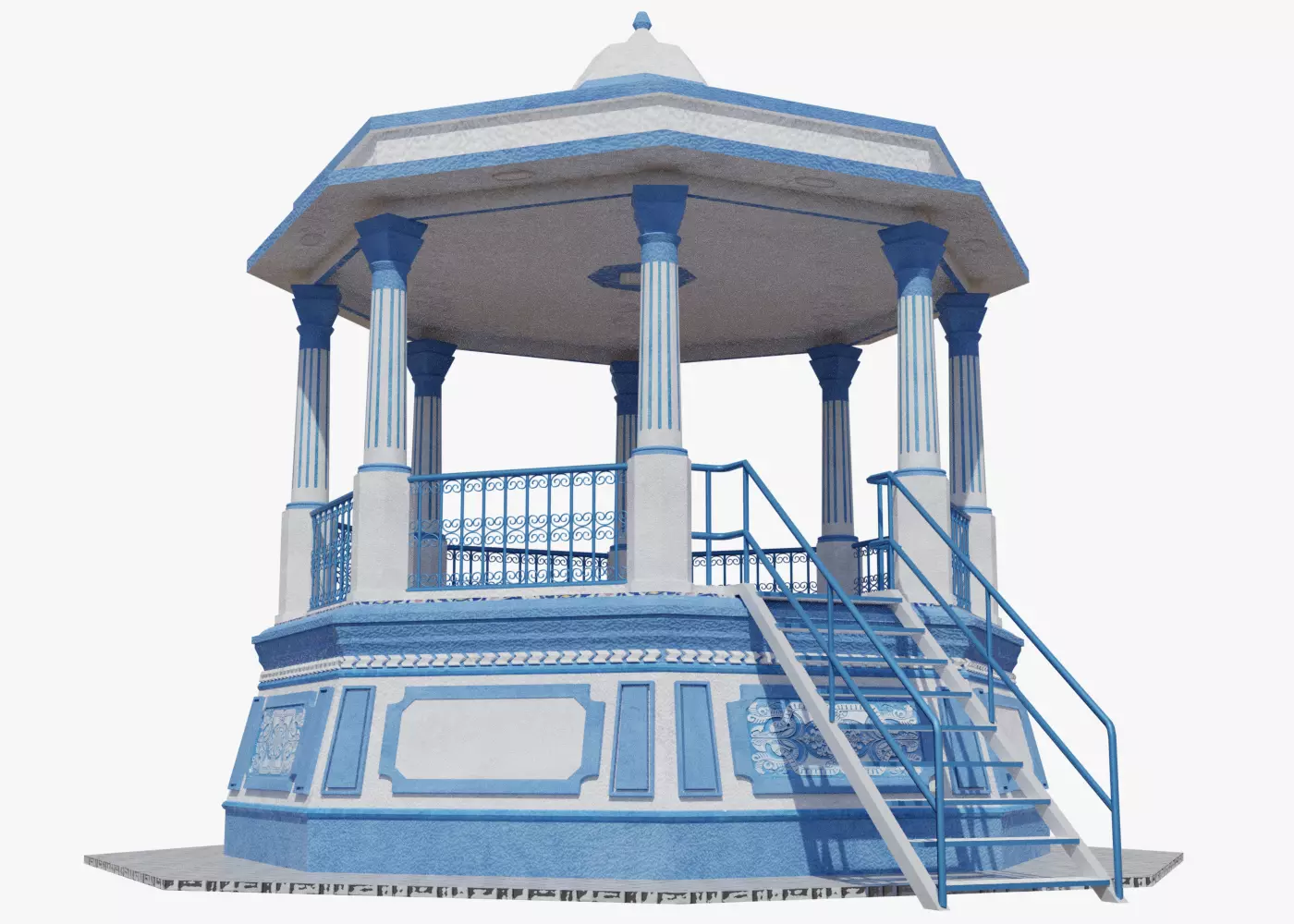 Bandstand gazebo Low-poly 3D model