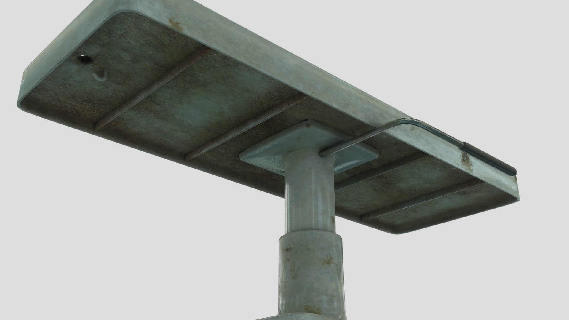 Low Poly Vintage Modular Morgue With PBR Materials Low-poly 3D model_19