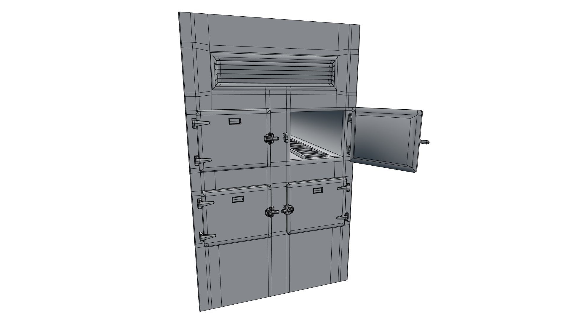 Low Poly Vintage Modular Morgue With PBR Materials Low-poly 3D model_64