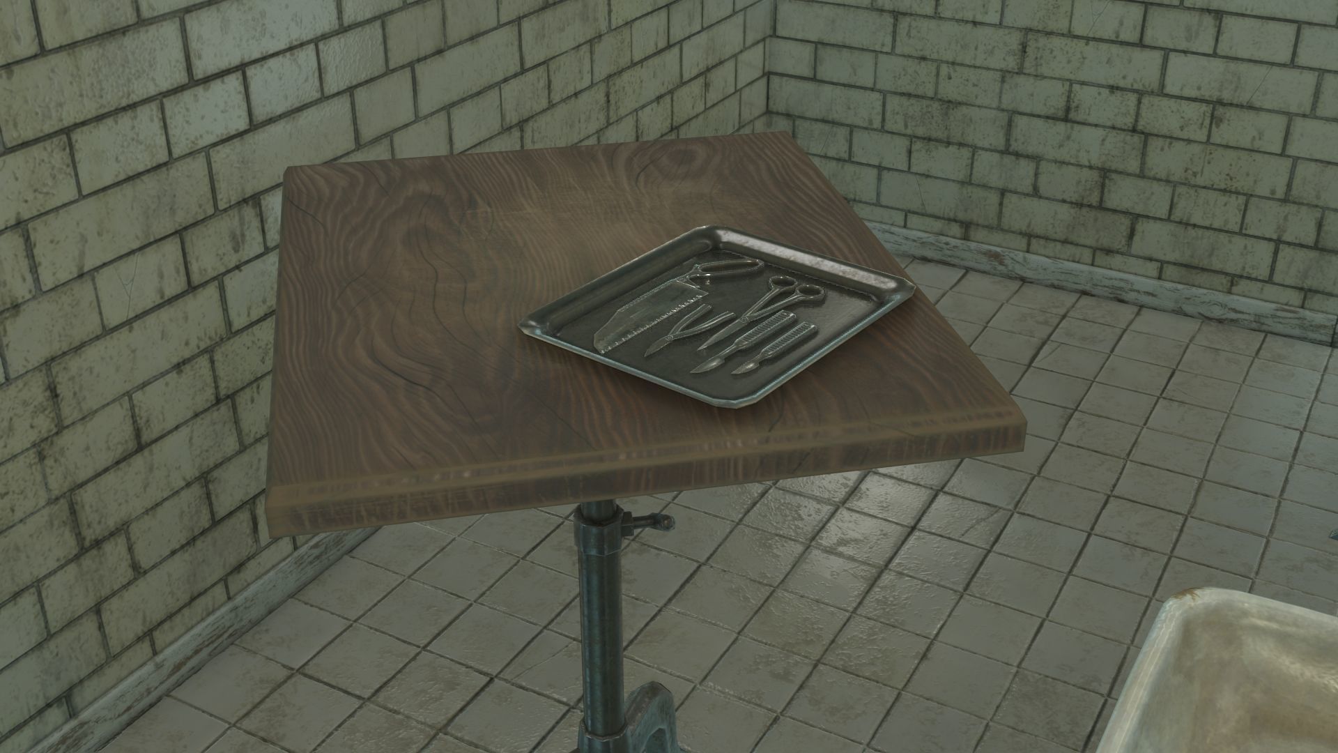 Low Poly Vintage Modular Morgue With PBR Materials Low-poly 3D model_42