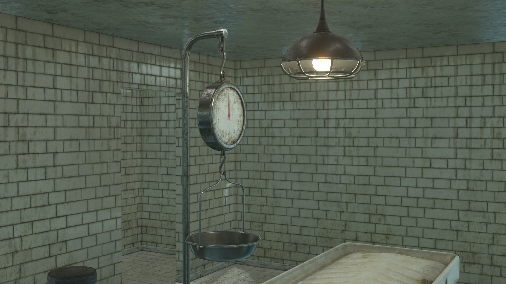 Low Poly Vintage Modular Morgue With PBR Materials Low-poly 3D model_59