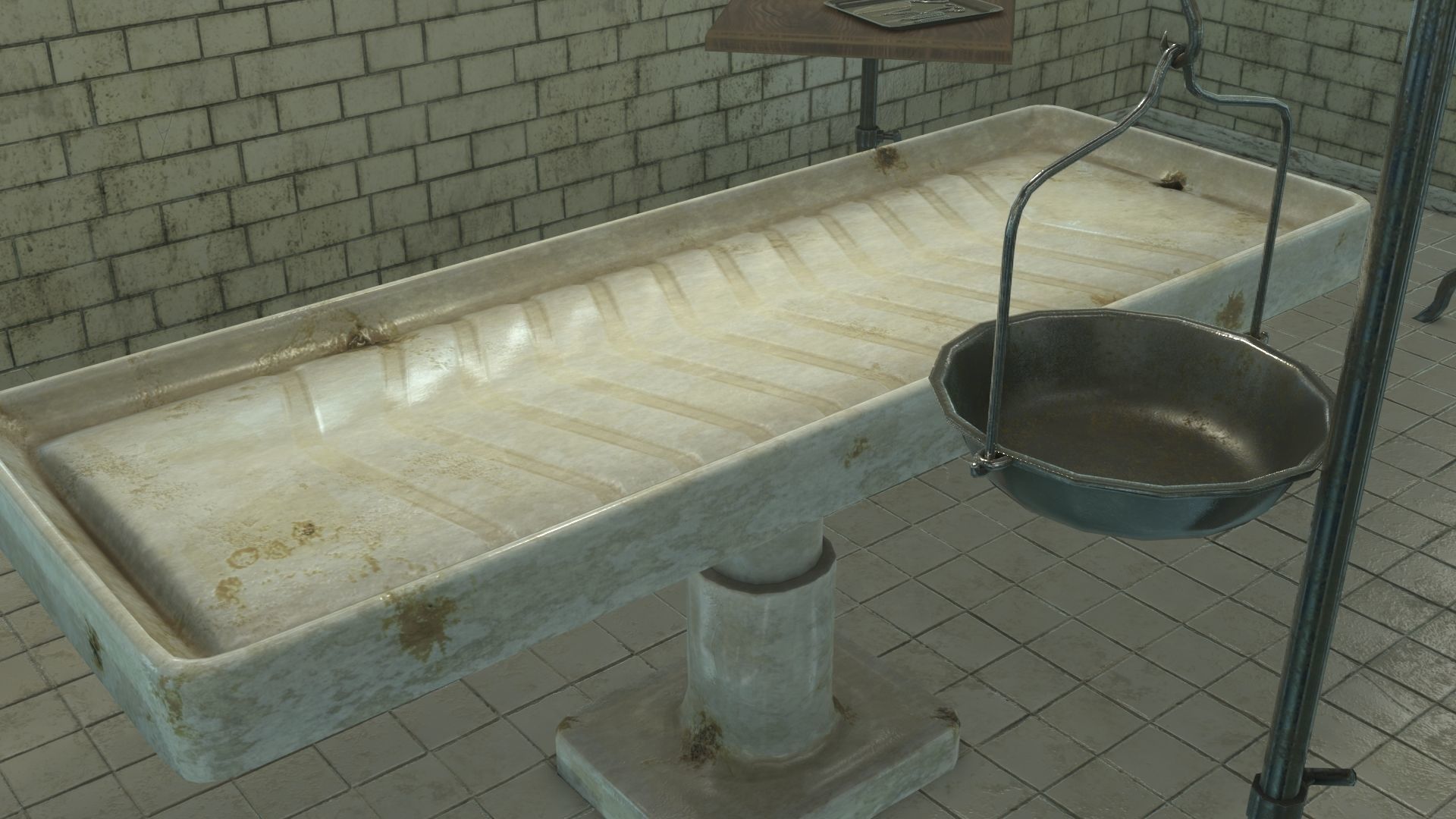 Low Poly Vintage Modular Morgue With PBR Materials Low-poly 3D model_44