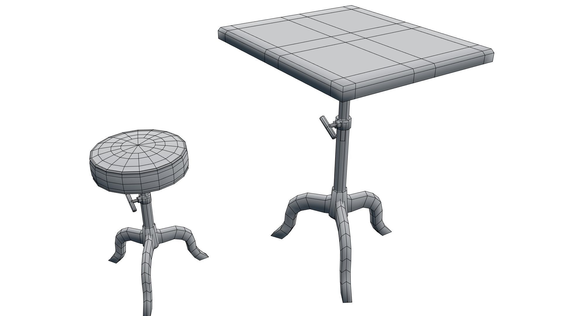 Low Poly Vintage Modular Morgue With PBR Materials Low-poly 3D model_75