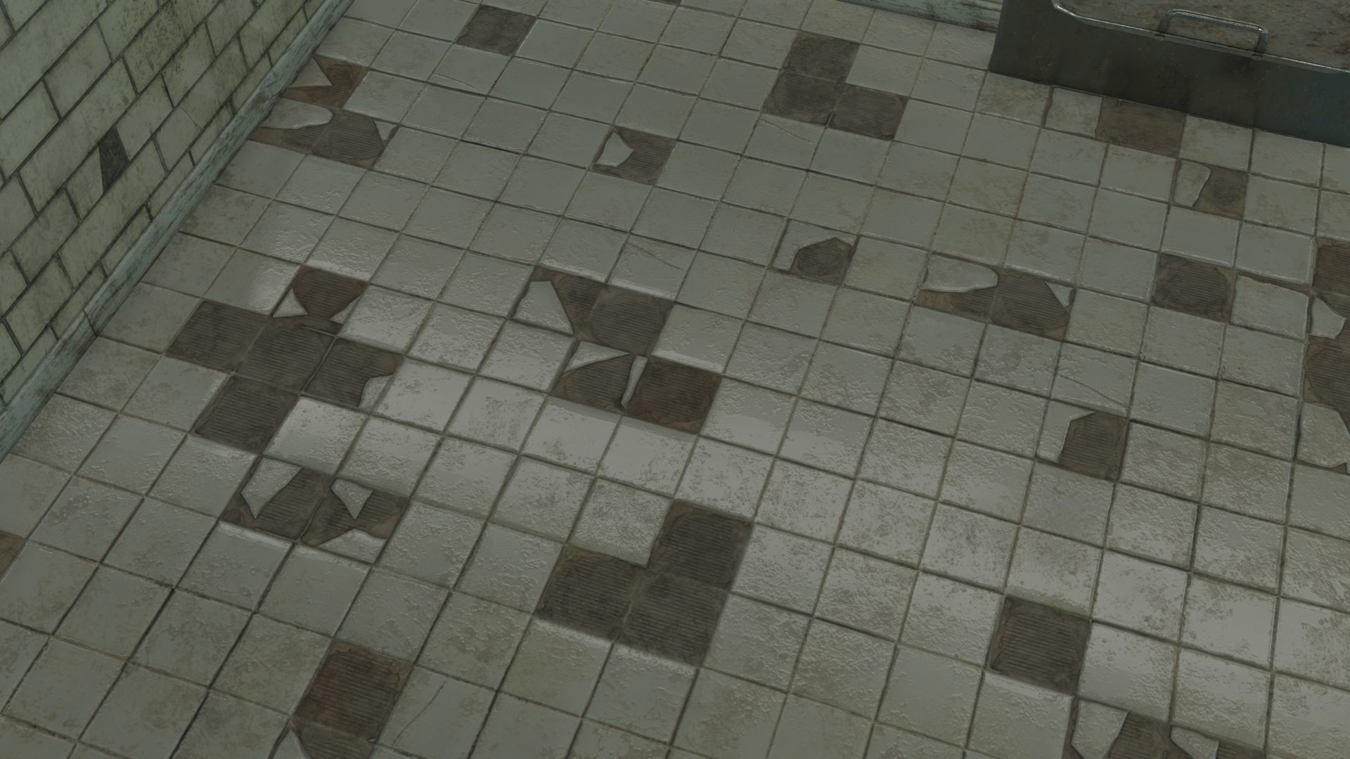 Low Poly Vintage Modular Morgue With PBR Materials Low-poly 3D model_48