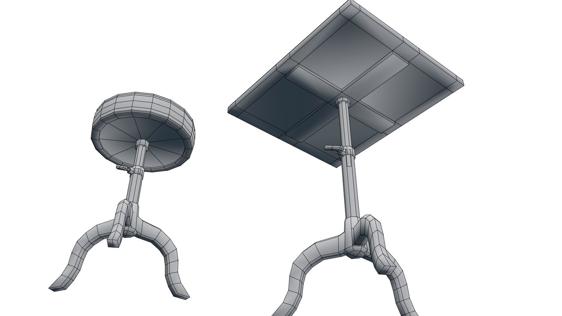 Low Poly Vintage Modular Morgue With PBR Materials Low-poly 3D model_76