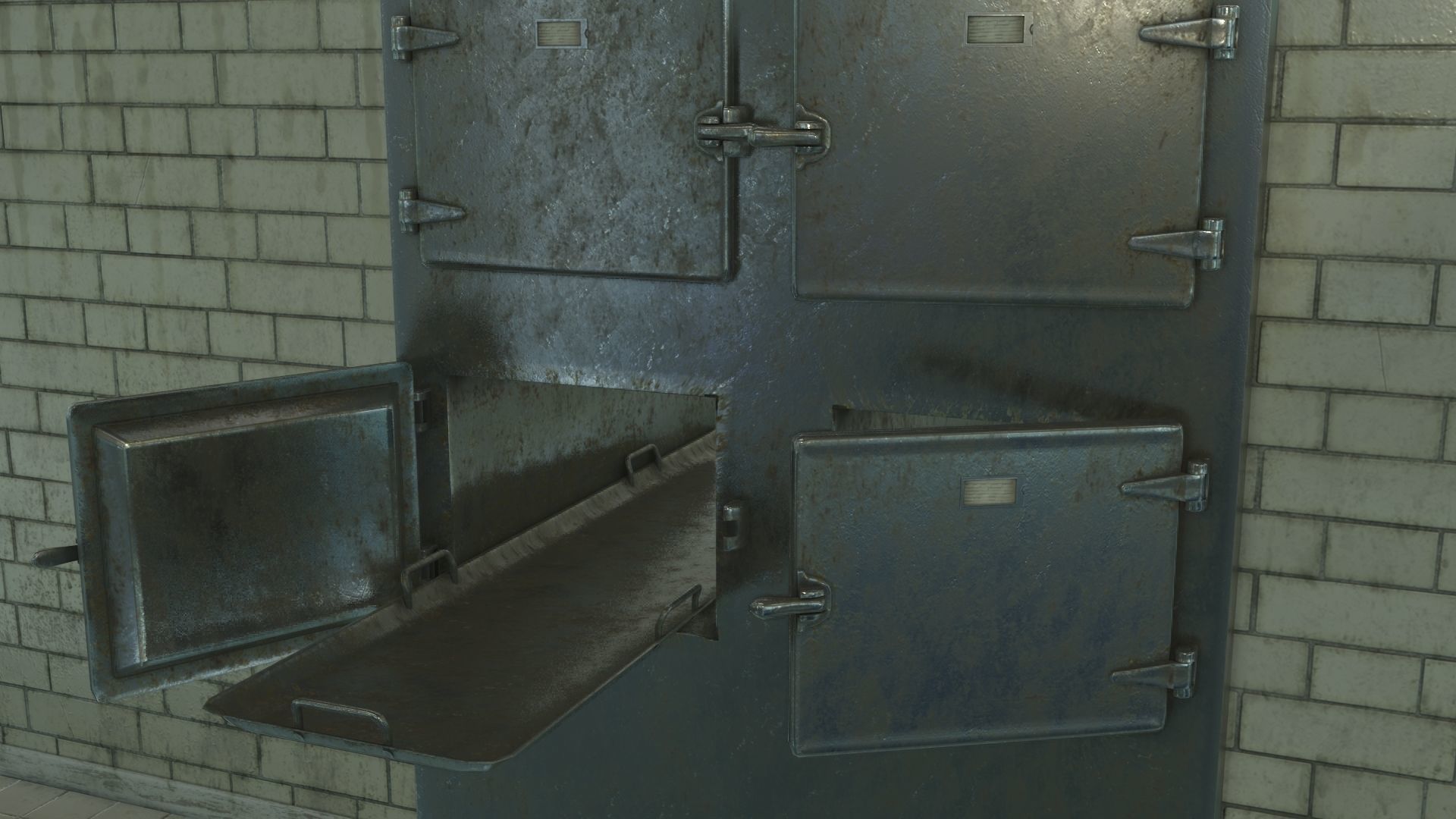 Low Poly Vintage Modular Morgue With PBR Materials Low-poly 3D model_46