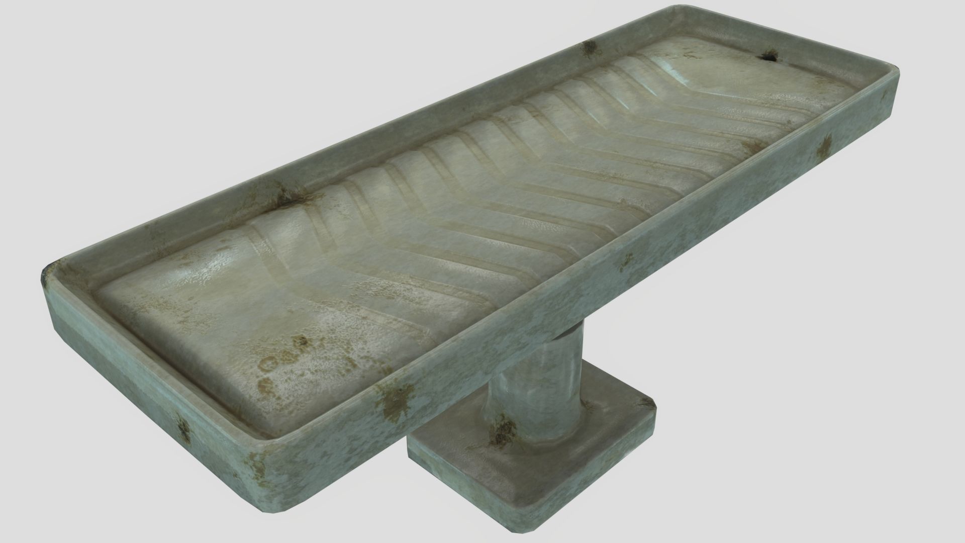 Low Poly Vintage Modular Morgue With PBR Materials Low-poly 3D model_17