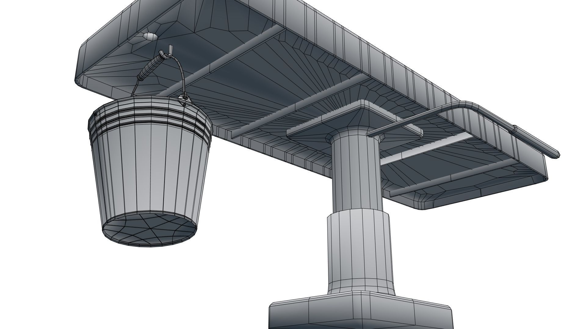 Low Poly Vintage Modular Morgue With PBR Materials Low-poly 3D model_74