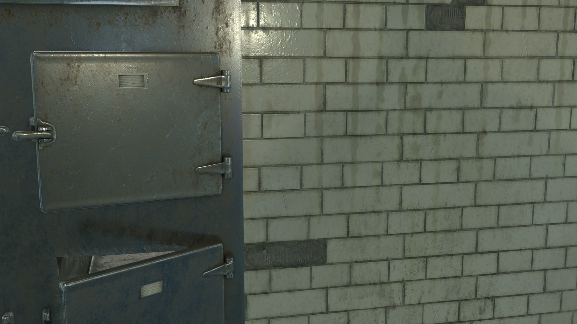 Low Poly Vintage Modular Morgue With PBR Materials Low-poly 3D model_51