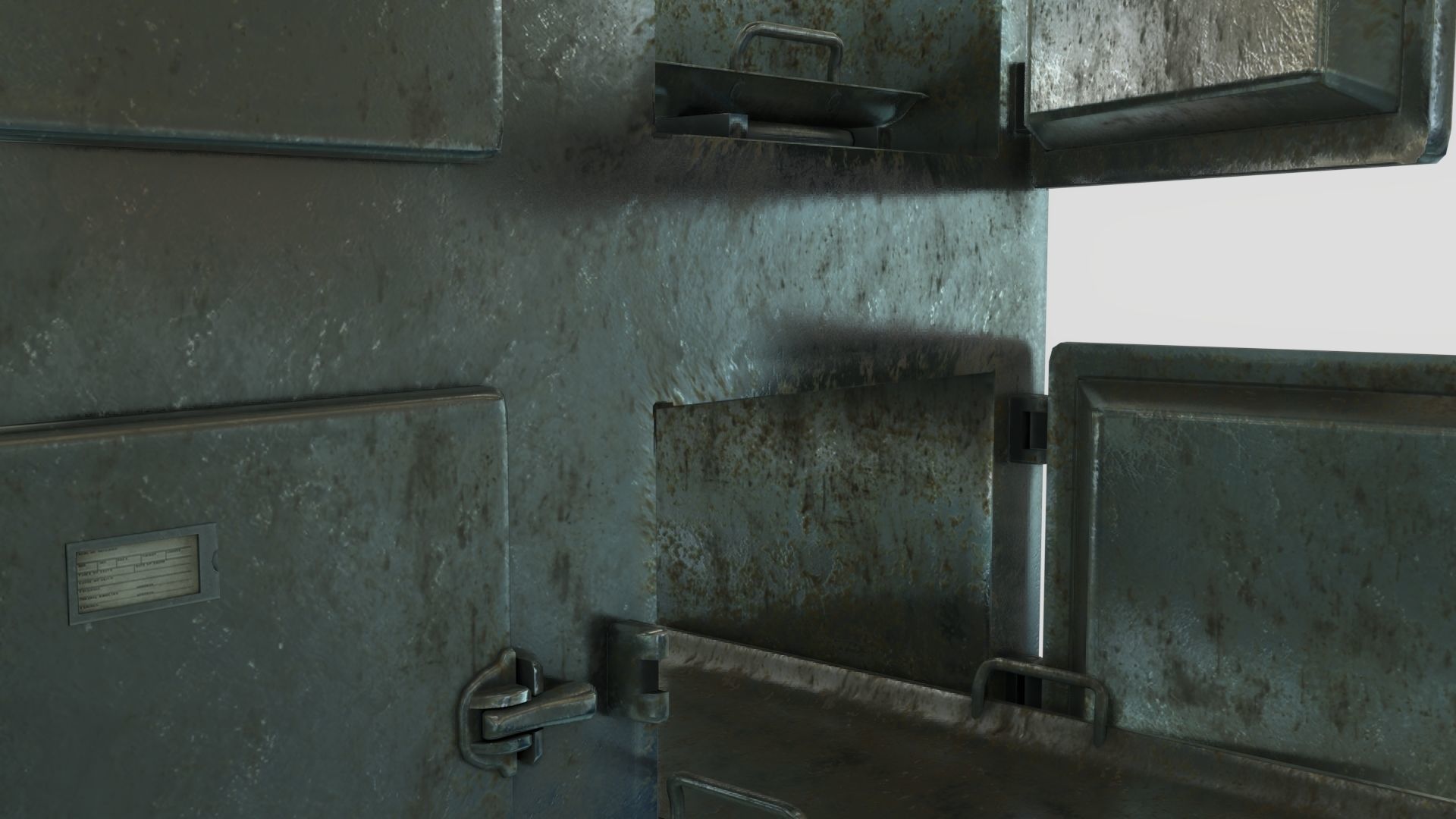 Low Poly Vintage Modular Morgue With PBR Materials Low-poly 3D model_15