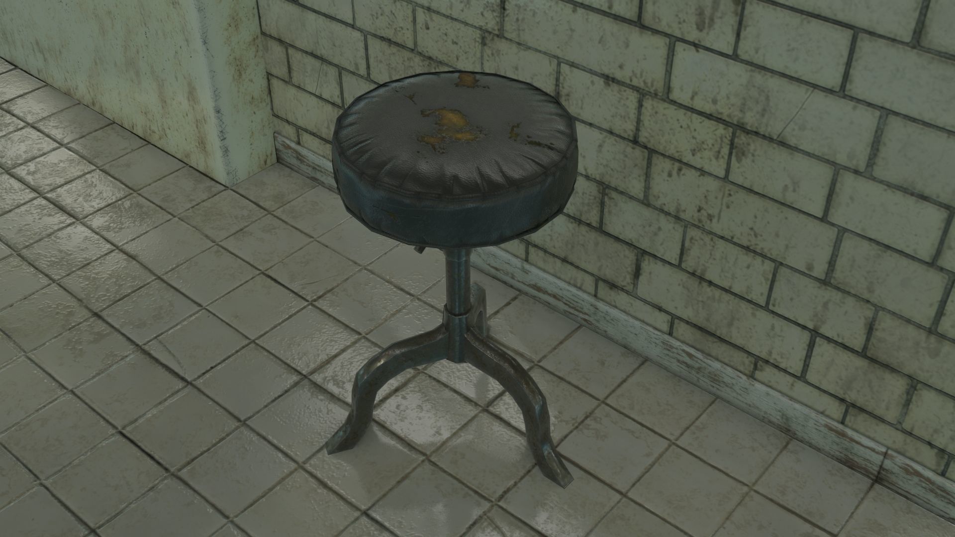 Low Poly Vintage Modular Morgue With PBR Materials Low-poly 3D model_43