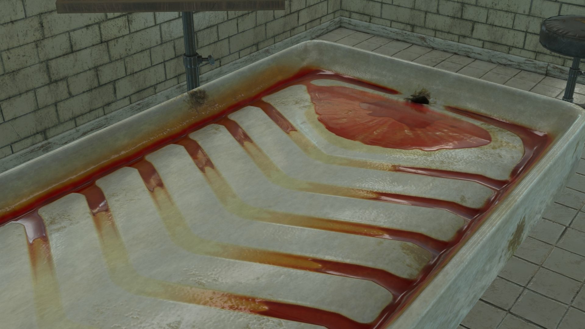 Low Poly Vintage Modular Morgue With PBR Materials Low-poly 3D model_56