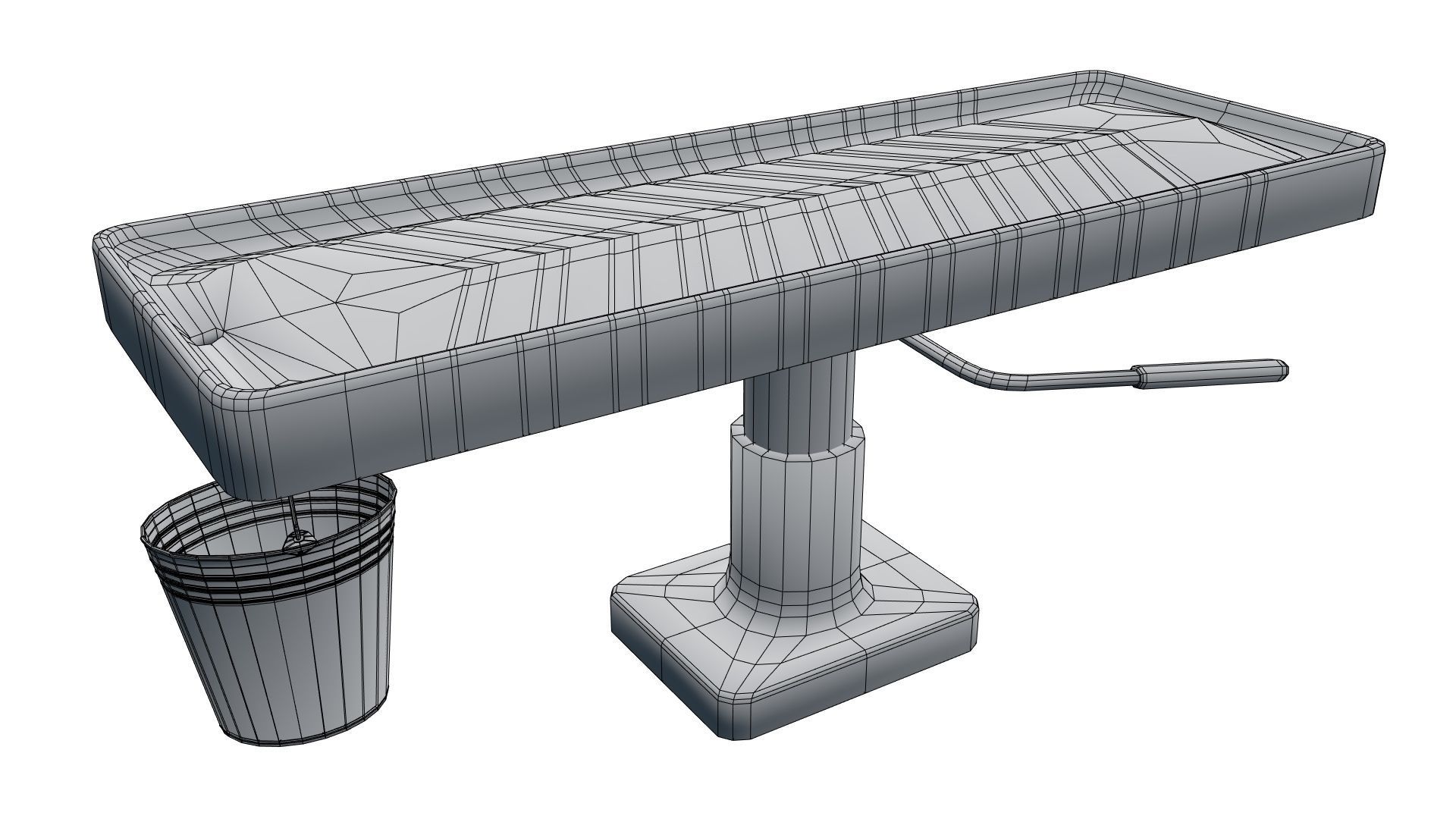 Low Poly Vintage Modular Morgue With PBR Materials Low-poly 3D model_73