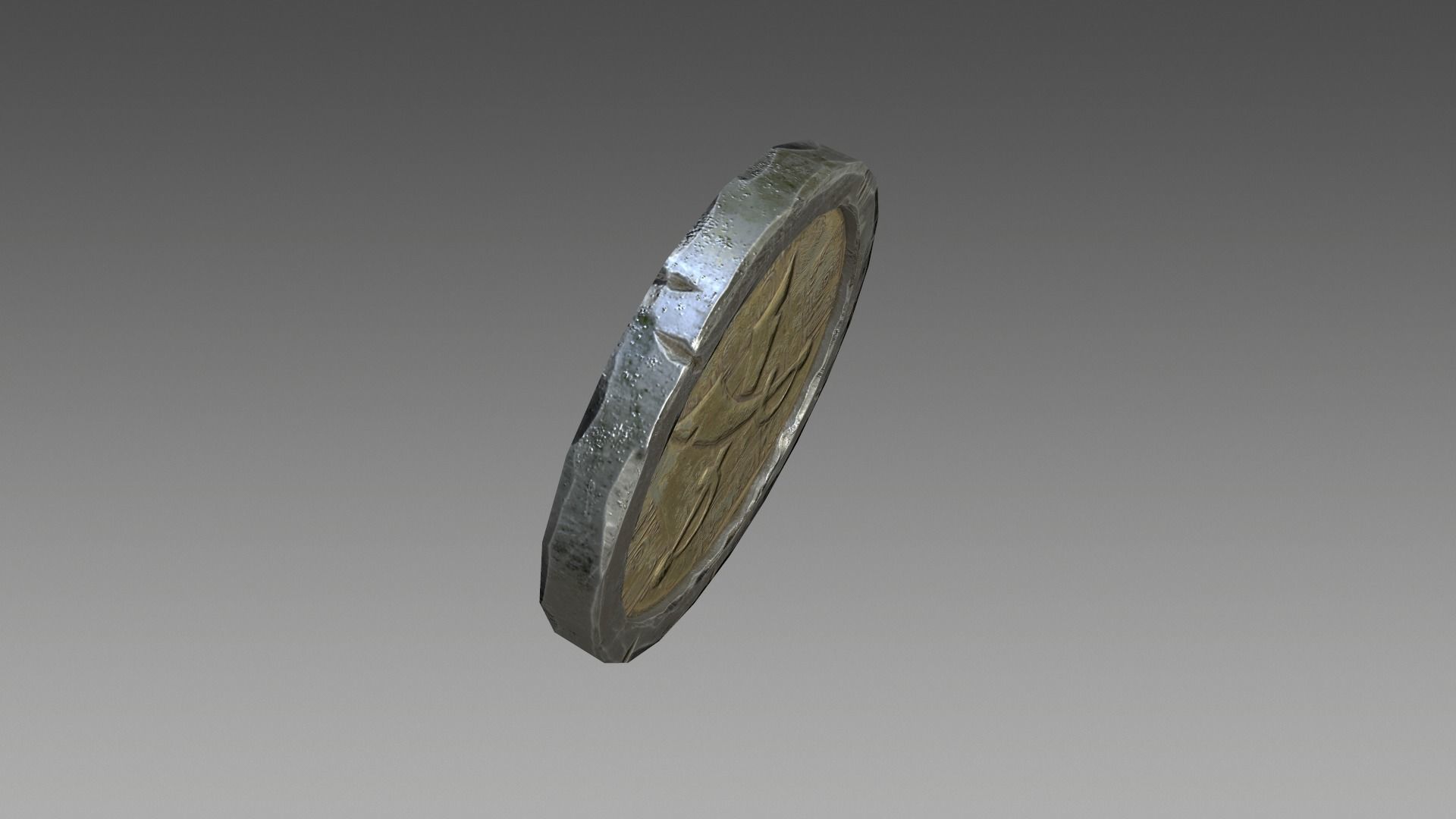 Pirate Coin Low-poly 3D model_15