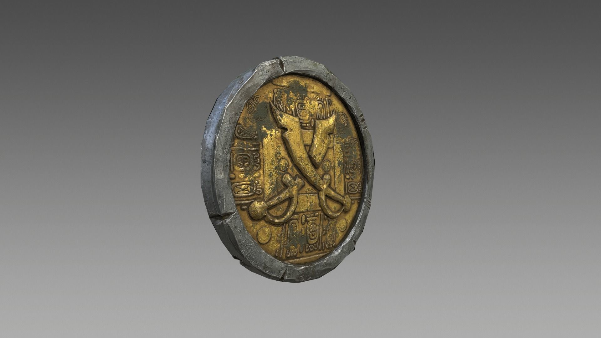 Pirate Coin Low-poly 3D model_12