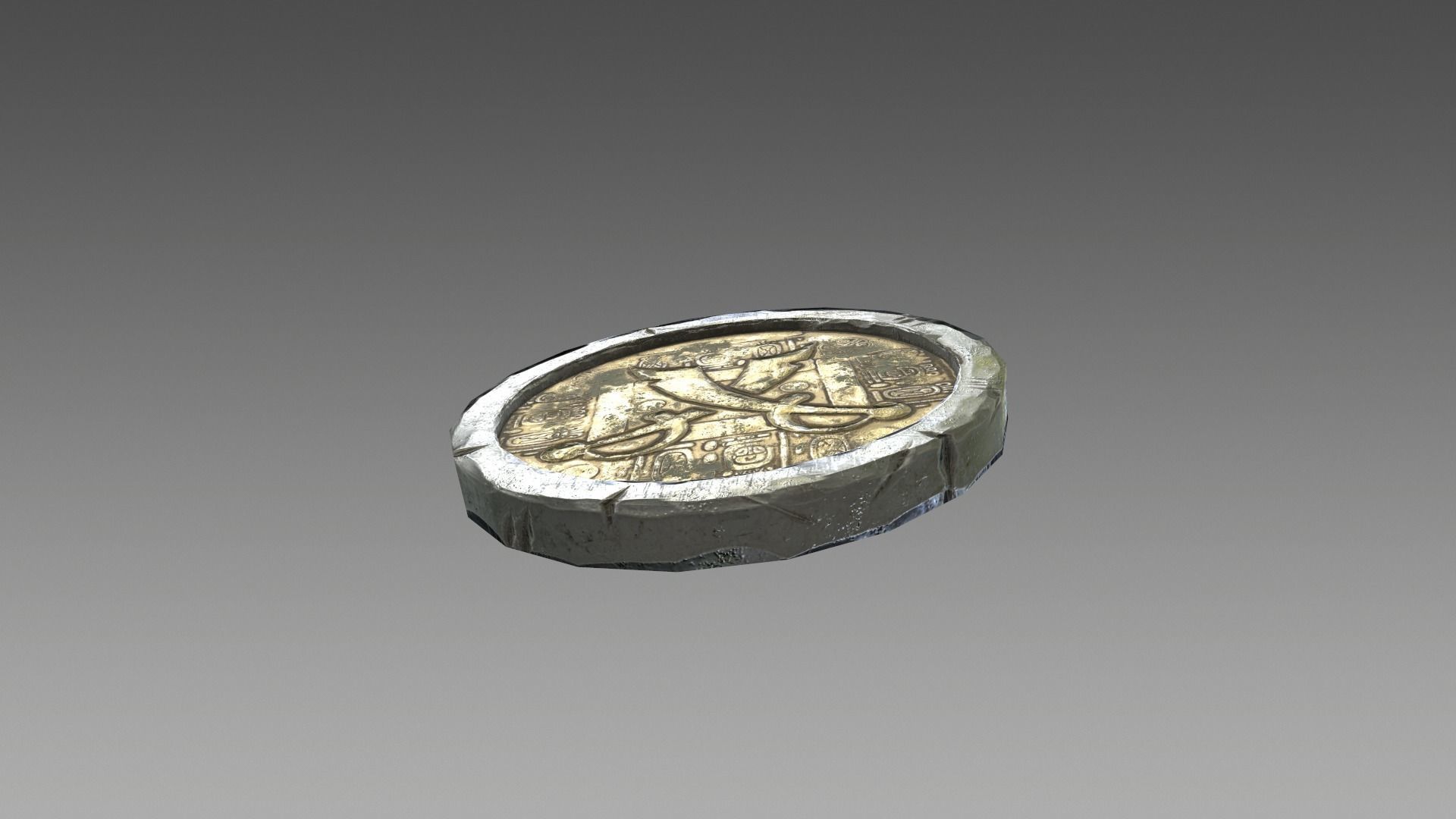 Pirate Coin Low-poly 3D model_17