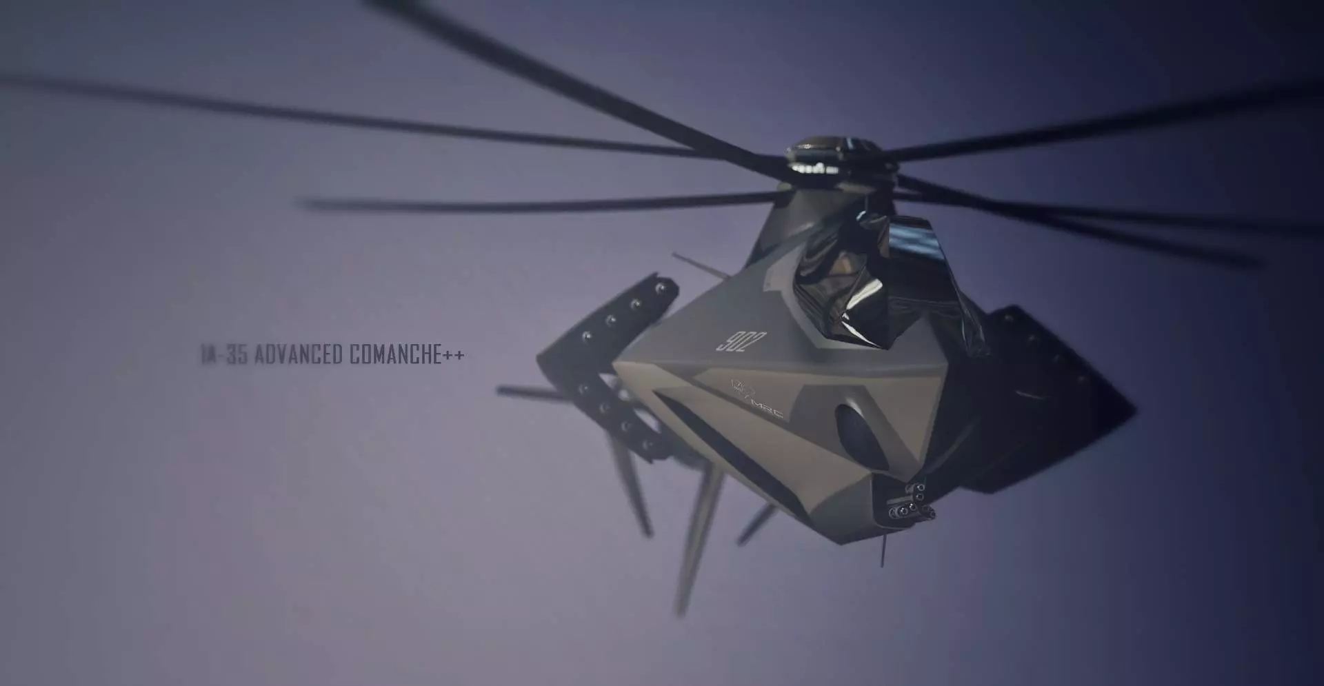 F35 C0MANCHE C0NCEPT Low-poly 3D model_0