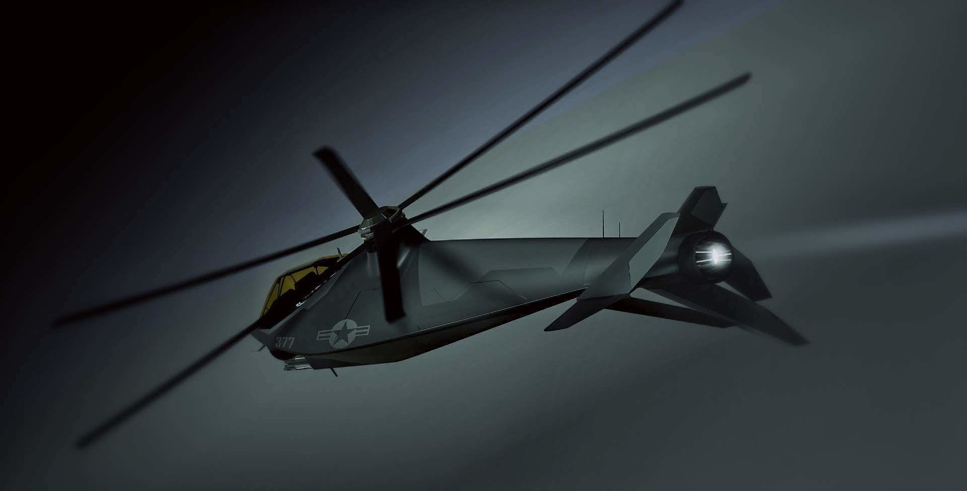 F35 C0MANCHE C0NCEPT Low-poly 3D model_2