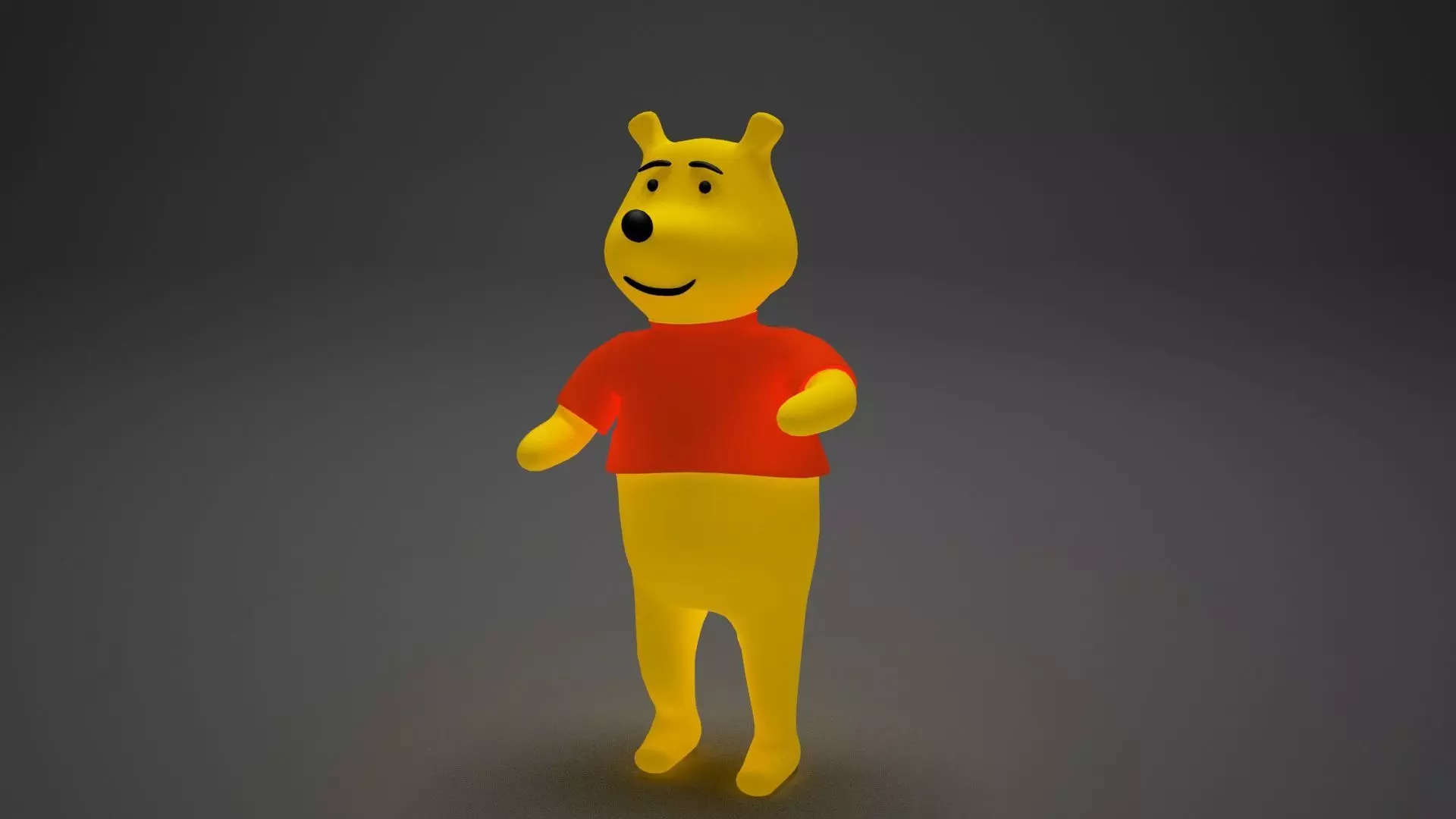 3D winnie the pooh Low-poly 3D model_0
