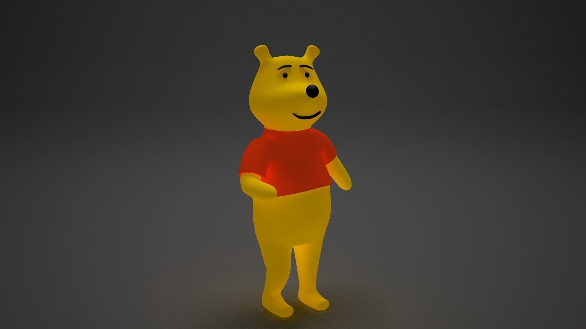 3D winnie the pooh Low-poly 3D model_1