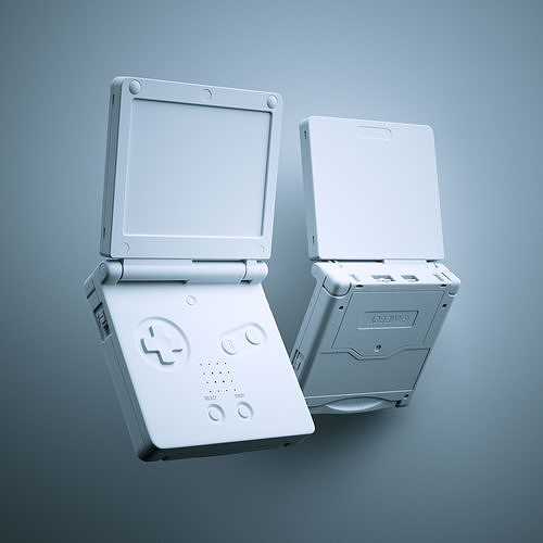 Gameboy Advance SP Free 3D model