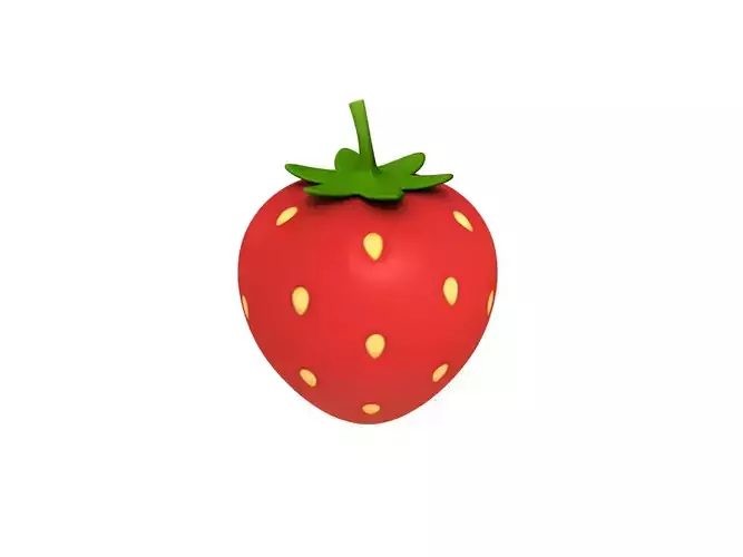 Strawberry Low-poly 3D model