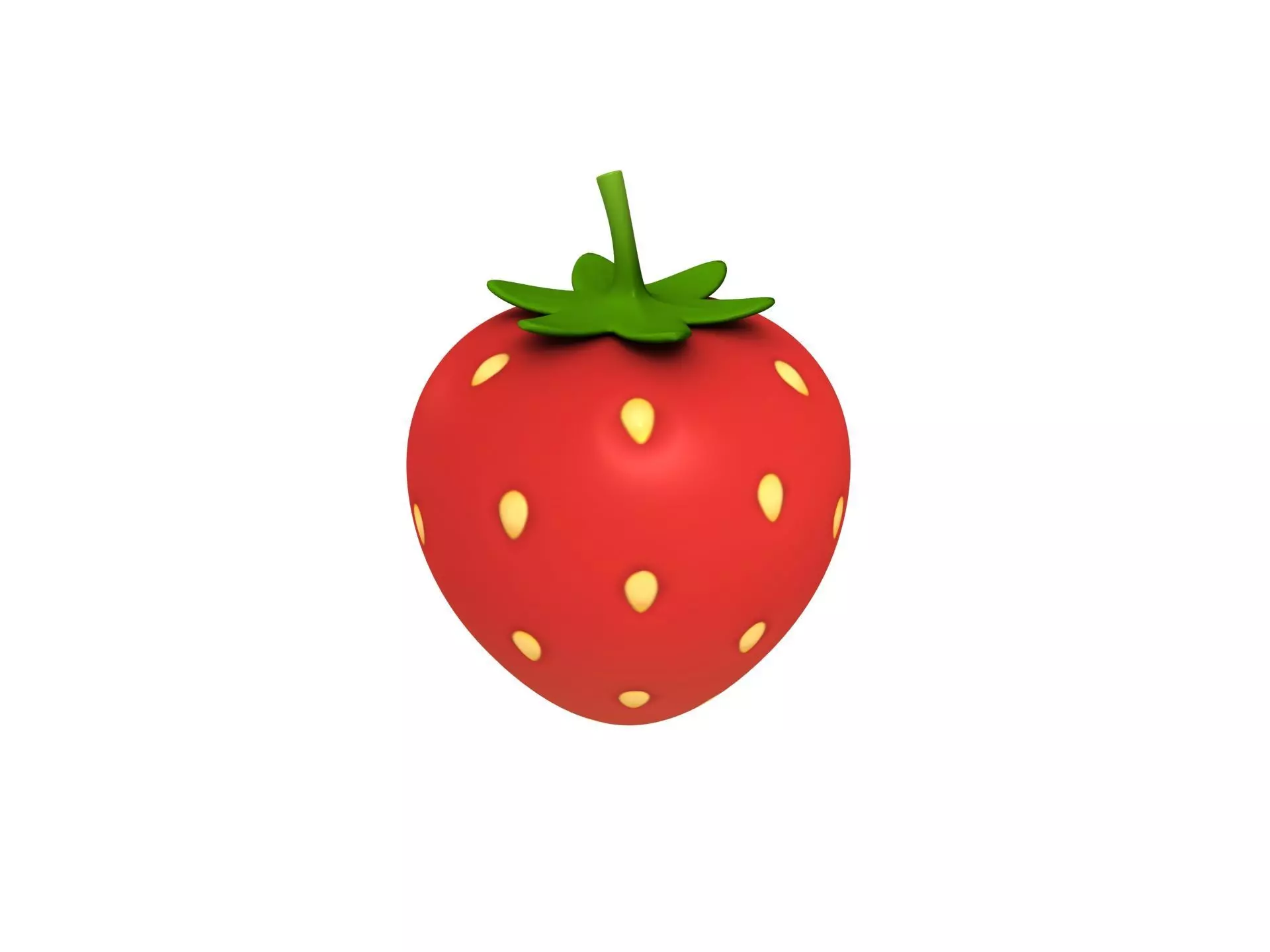 Strawberry Low-poly 3D model_0