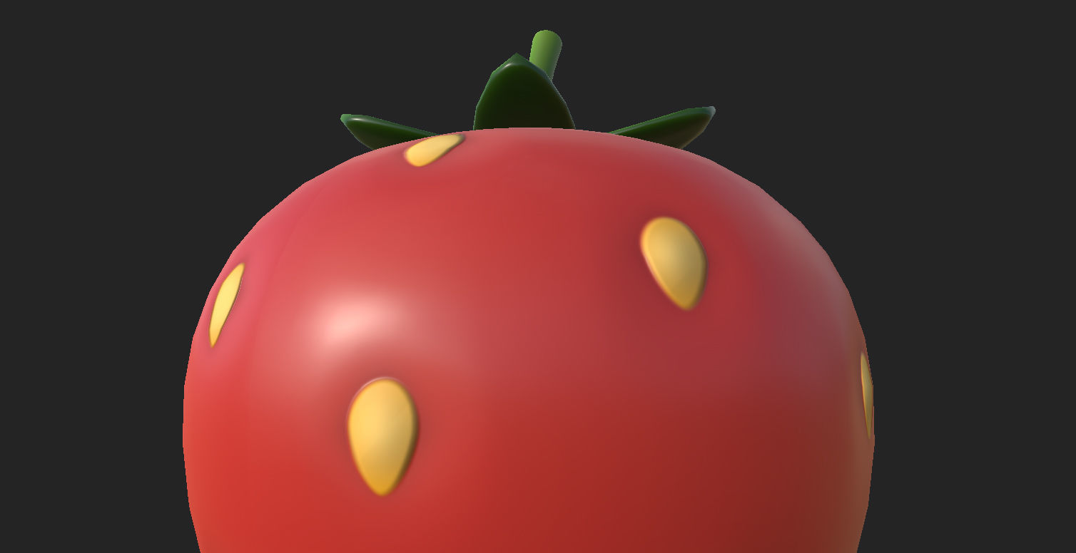 Strawberry Low-poly 3D model_18