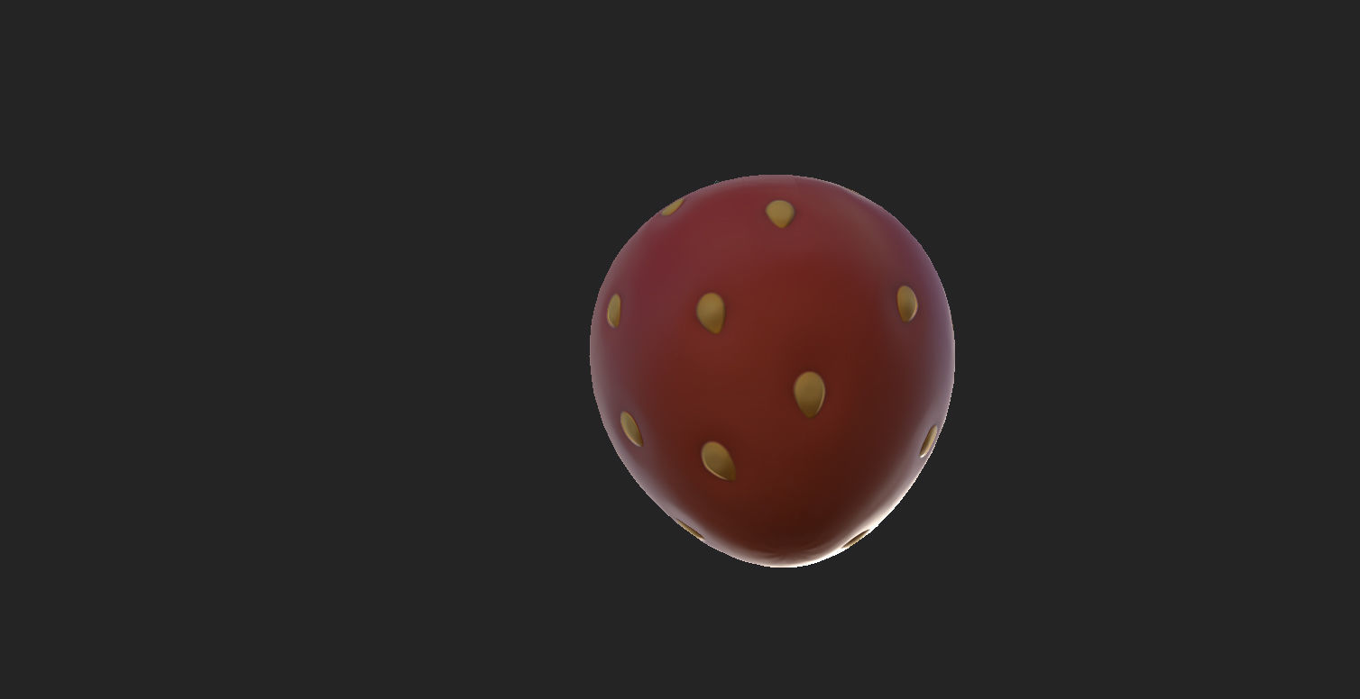 Strawberry Low-poly 3D model_16