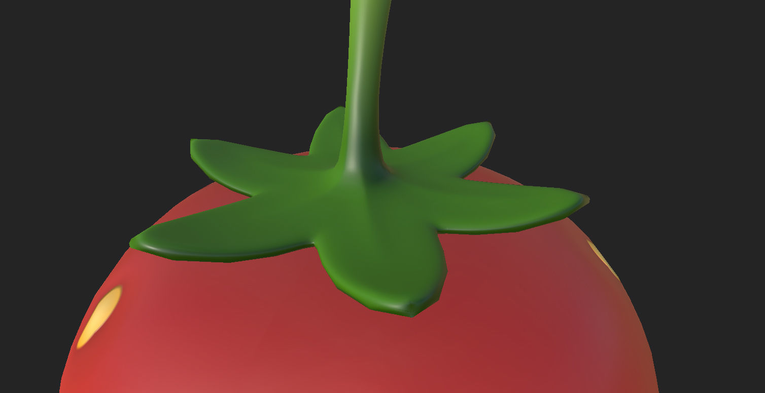 Strawberry Low-poly 3D model_19